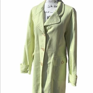 SOLD Women’s light green trench coat. Merona, Size XL